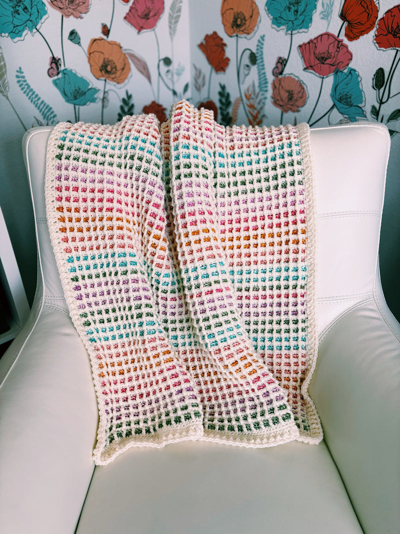 Waffle Stitch Crochet Blanket Pattern – The Emmy