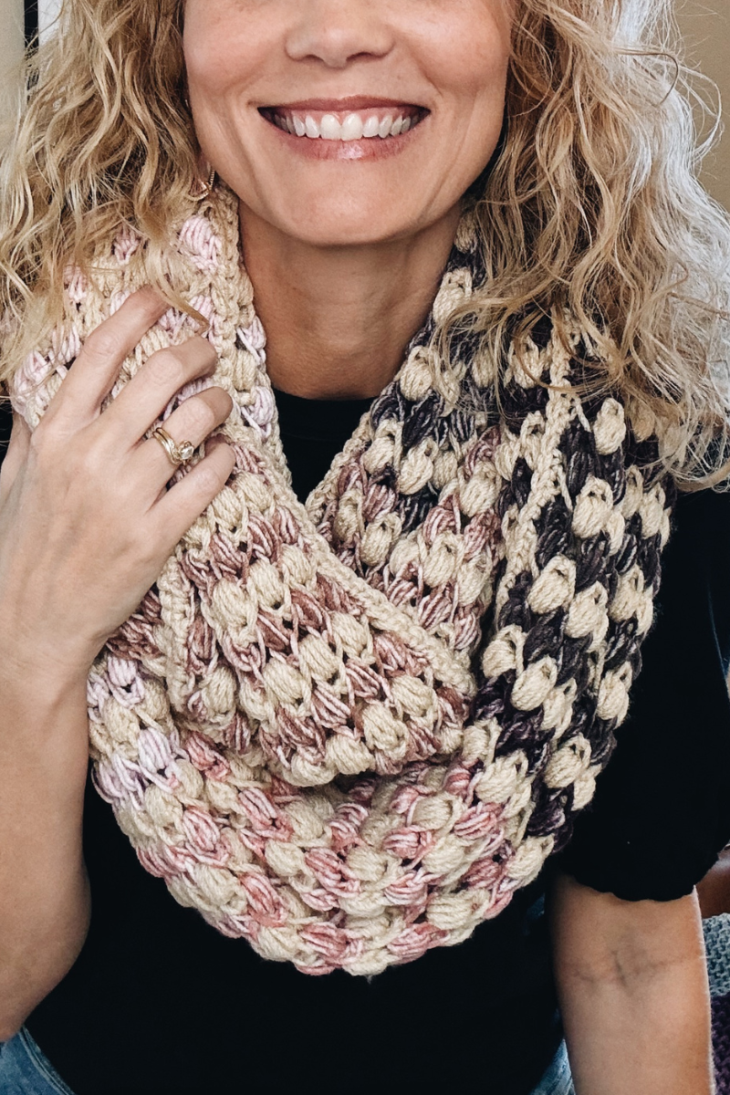 Tunisian Crochet Infinity Scarf Pattern