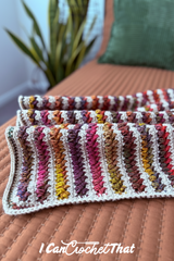 The Goldie Blanket: Two Color Textured Crochet Throw