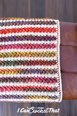 The Goldie Blanket: Two Color Textured Crochet Throw