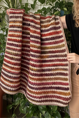 The Goldie Blanket: Two Color Textured Crochet Throw