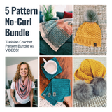 Tunisian Crochet Pattern Bundle w/ VIDEOS | Tunisian Crochet Blanket Pattern | Tunisian Crochet Beanie Pattern | Tunisian Crochet Scarf | 5 Patterns Included!