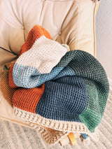 Tunisian Patchwork Blanket Crochet Pattern PDF