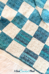 Tunisian Entrelac Star Stitch Blanket – Crochet Pattern (PDF + Video)