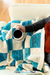 Tunisian Entrelac Star Stitch Blanket – Crochet Pattern (PDF + Video)