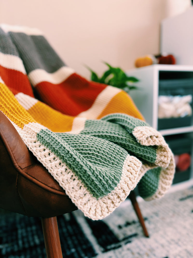 Tunisian Crochet Fall Blanket Pattern | Fall Crochet