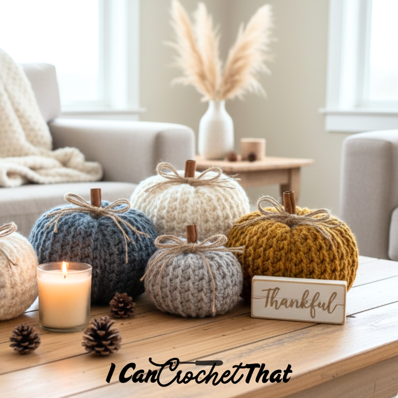 Tunisian Crochet Pumpkin Pattern – 3 Sizes | Fall Crochet Decor
