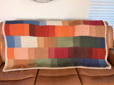 Tunisian Patchwork Blanket Crochet Pattern PDF