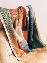 Tunisian Patchwork Blanket Crochet Pattern PDF