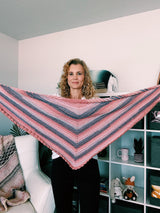 Tunisian Crochet Triangle Scarf (Curl-Free Shawl Pattern PDF)