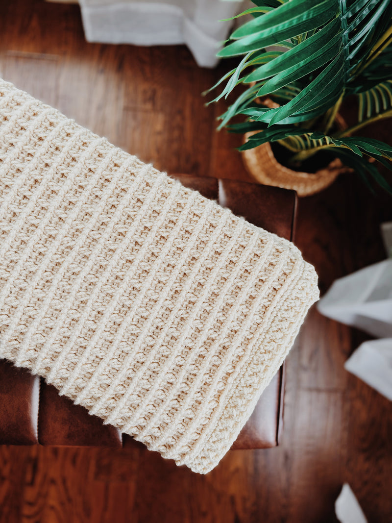 Tunisian Crochet Waffle Stitch Blanket Pattern