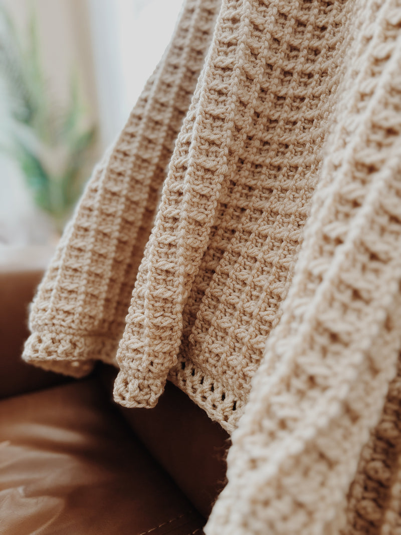 Tunisian Crochet Waffle Stitch Blanket Pattern