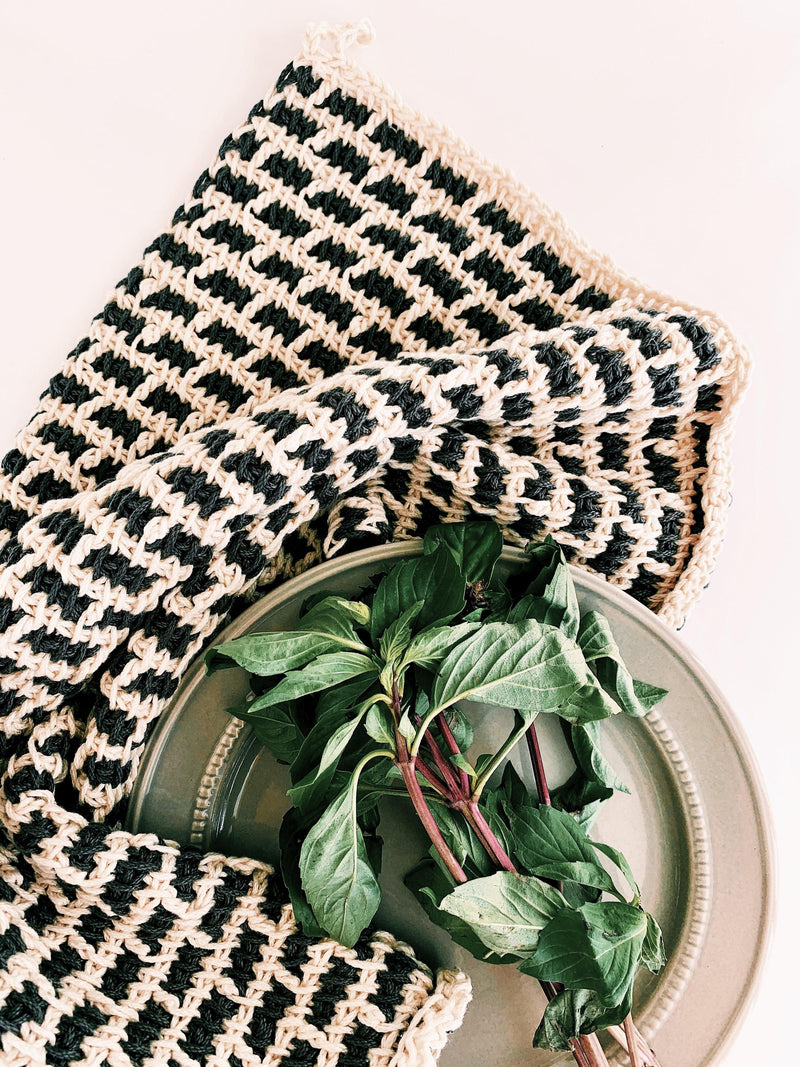 Tunisian Crochet Kitchen Towel Pattern