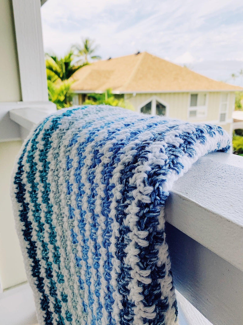 The Lanai Blanket Textured Crochet Blanket Pattern
