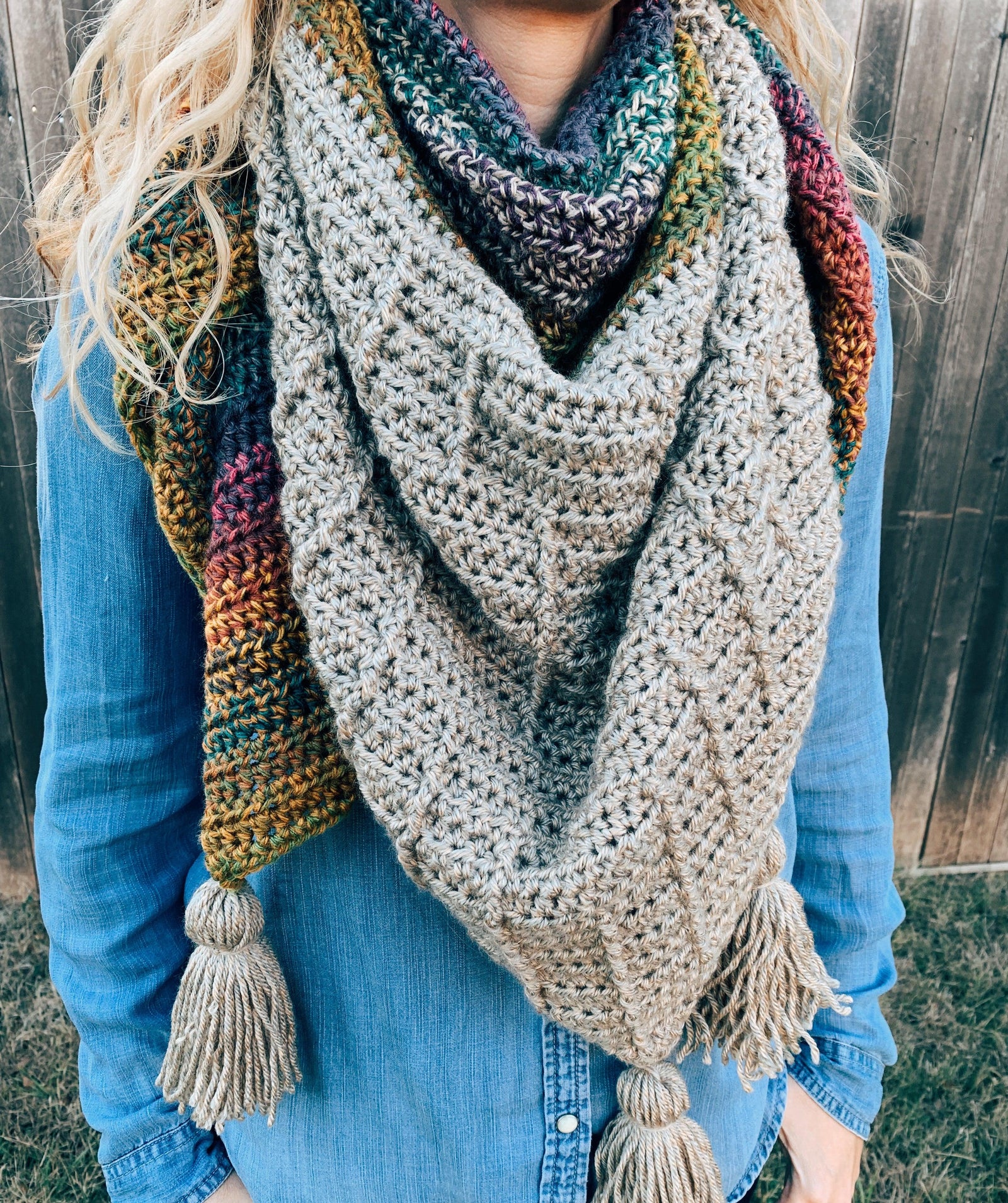 Add Fringe Scarf Tassels Crochet Groove Cruise FREE Crochet Shawl