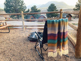 Crochet Camping Blanket Pattern | Striped Crochet Blanket Pattern
