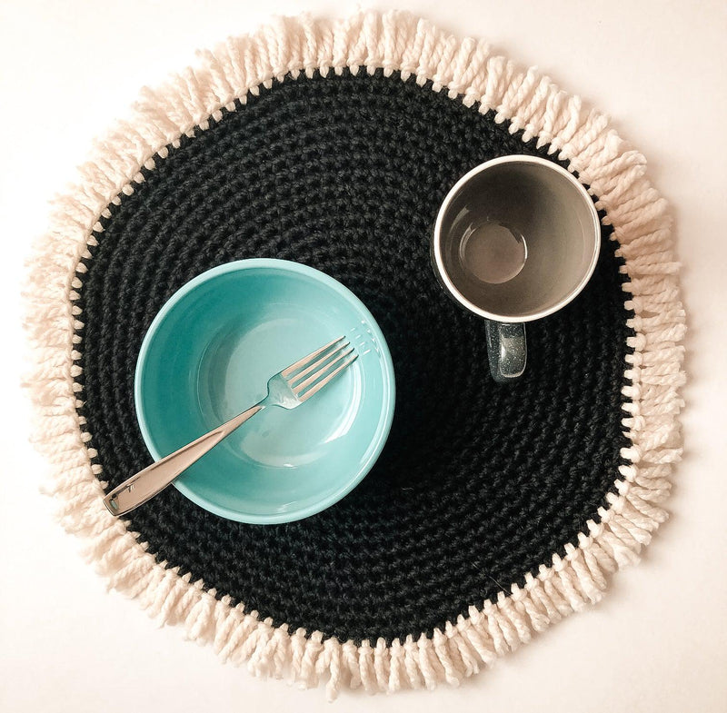 round crochet placemat pattern printable PDF