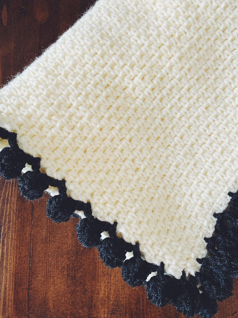 Easy Crochet Baby Blanket Pattern with Bobble Border – I Can