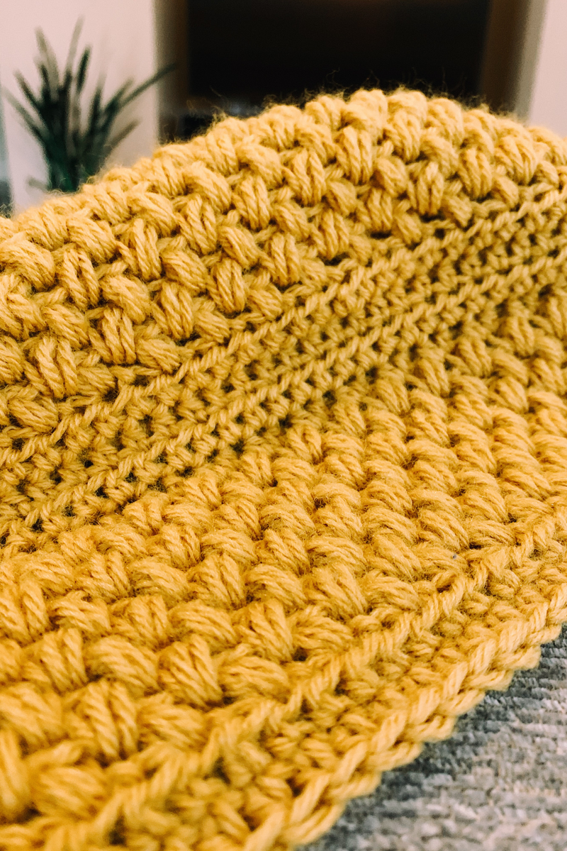learn the bean stitch with this Easy Crochet Blanket Pattern for Beginners