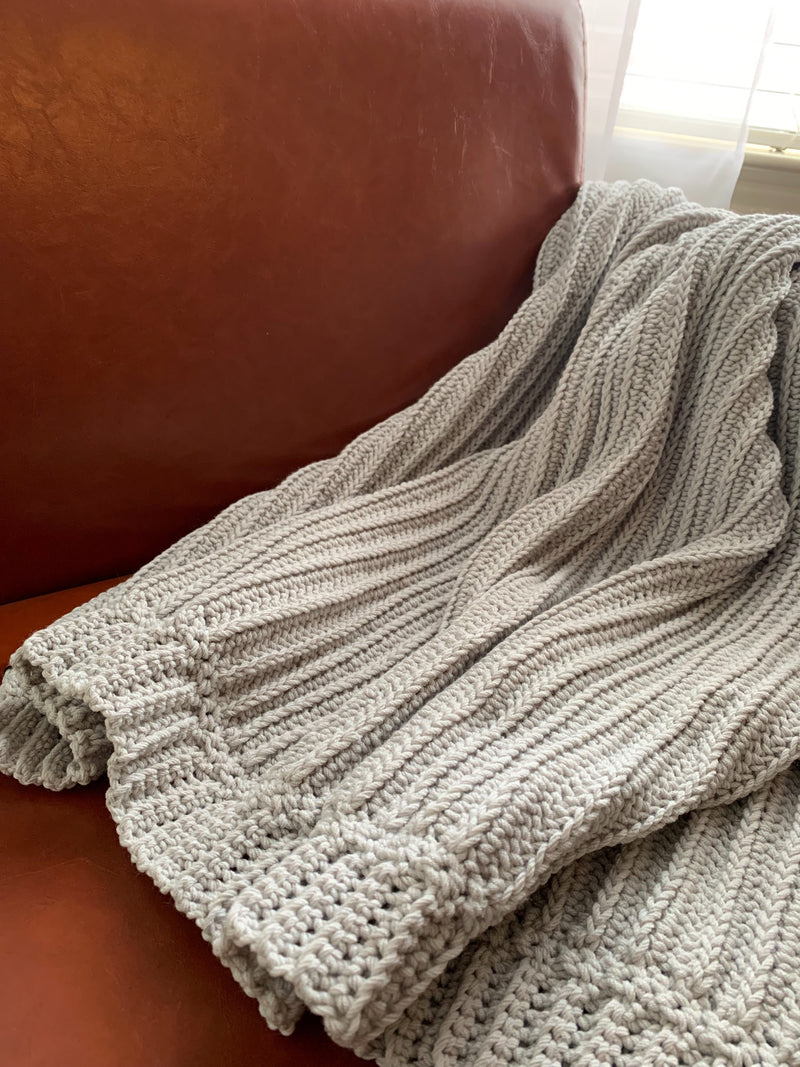 Knit Like Crochet Blanket Pattern | The Myles
