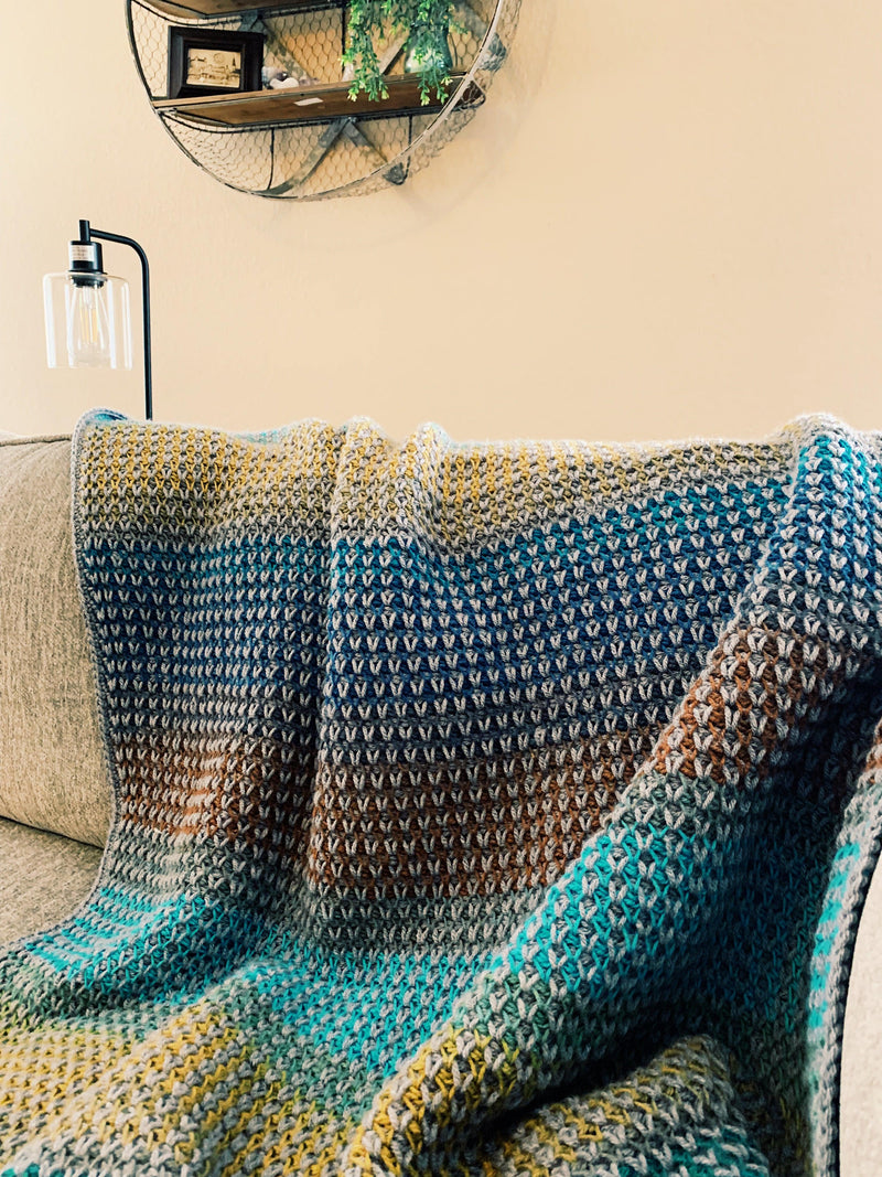 Tunisian Crochet Throw Pattern - The Ethan Throw
